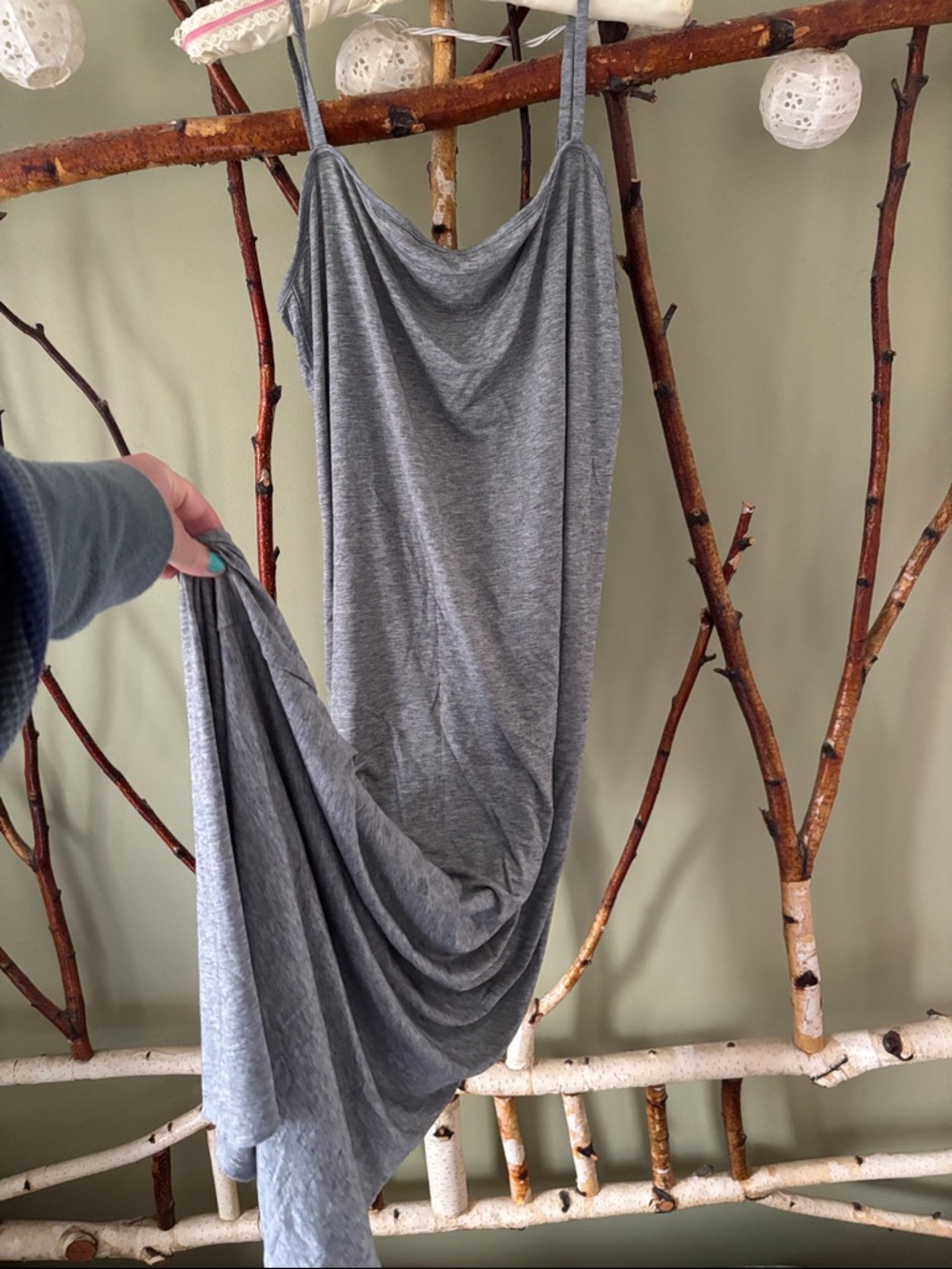 Victoria's Secret Gray Jersey Maxi Dress
